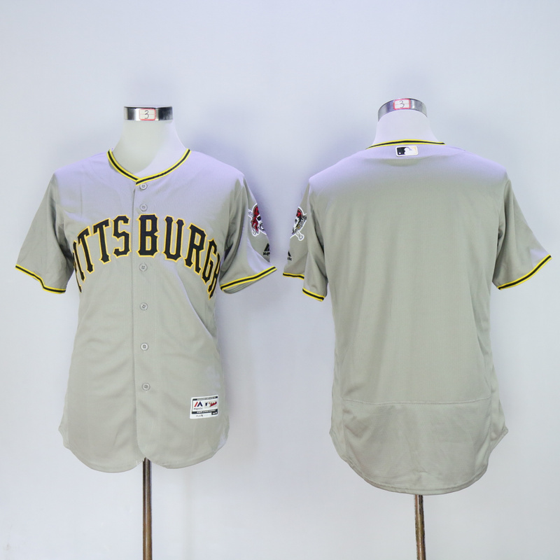 Men Pittsburgh Pirates Blank Grey Elite MLB Jerseys->pittsburgh pirates->MLB Jersey